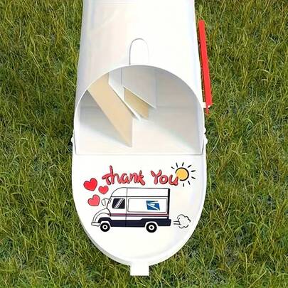 2pcs/Set Postal Delivery Worker Thank You Stickers - Suitable For Postal Delivery Boxes And Motorcycles