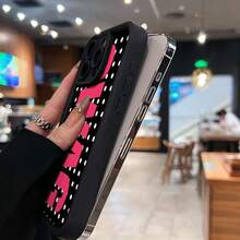 Swag Polka Dot Pattern Phone Case Compatible With  12, 13, 14, 15 Pro,  14 Plus,  15, 16 Pro Max,  17,  17 Pro,  17 Pro Max, And  17 Air. Made Of TPU Material, Anti-Slip And Drop-Proof, Stylish, Luxurious Feel, And Provides High Lens Protection. It's A Perfect Gift For Yourself, Family, Friends, Lovers, And Boyfriends. - CZ11 màu đen - Xem 5