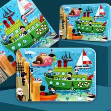 Conjunto de Quebra-Cabeças Infantil - Quebra-Cabeças com Tema de Desenhos Animados (Dinossauro, Sereia, Caminhão de Bombeiros, Espaço, Conto de Fadas, Barco), Brinquedos Educativos Adequados para Crianças Pequenas e Pré-Escolares, Promovem o Desenvolvimento Cognitivo e a Interação Pais-Filhos, Presente Ideal para Meninos e Meninas - Multicolorido - Visão 13