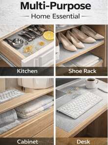 可定制防滑抽屉垫卷，防水易清洁，适用于厨房、衣柜、鞋柜、家居收纳，附赠清洁布 - 彩色 - 查看 6