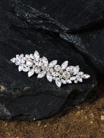 Opalesca 1件优雅水晶和仿珍珠装饰发夹头饰，适合女性、新娘、情人节配饰、婚礼发饰