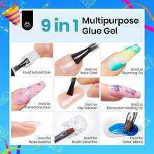 Beetles Gel Nail Kit Short Almond Gift Spree Easy DIY Extension Set Gift For Women - Short Almond 504pcs (Etch-x Kit) - View 6