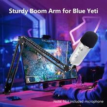 Blue  Mic Stand With Pop Filter - Suspension Microphone Boom Arm Stand With Mic Cover Compatible With Blue  Pro By YOUSHARES - Mic_Stand - View 8