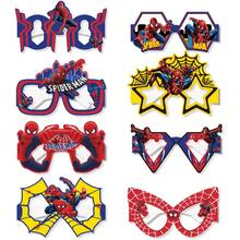 8pcs/Set Super Hero Spider Man Paper Glasses Birthday Party Gift, Photo Props Accessories, Children's Party Gift. - Multicolor - View 4