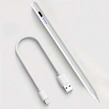 1pc Universal Capacitive Touch Screen Stylus Pen, Magnetic Anti-Mistouching, Drawing & Editing, Compatible With IPhone 17/16/15/14/13/12/11/XS/XR, S25/S24/S23/S22/S21/S20, Windows, With USB-C Charging Cable - Multicolor - View 1