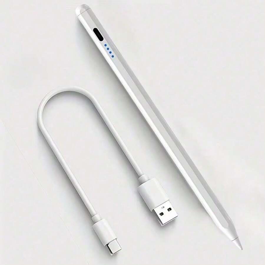 1pc Universal Capacitive Touch Screen Stylus Pen, Magnetic Anti-Mistouching, Drawing & Editing, Compatible With IPhone 17/16/15/14/13/12/11/XS/XR, S25/S24/S23/S22/S21/S20, Windows, With USB-C Charging Cable - Multicolor - View 1