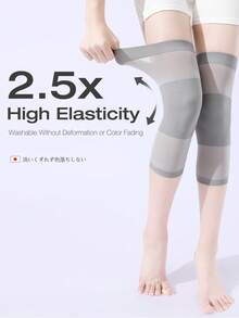 1 双轻便保暖护膝，隐形防滑保暖棉绒护膝，男女通用弹性护膝，透气轻薄，适合春、秋、冬季，圣诞节和生日礼物 - A - 查看 4