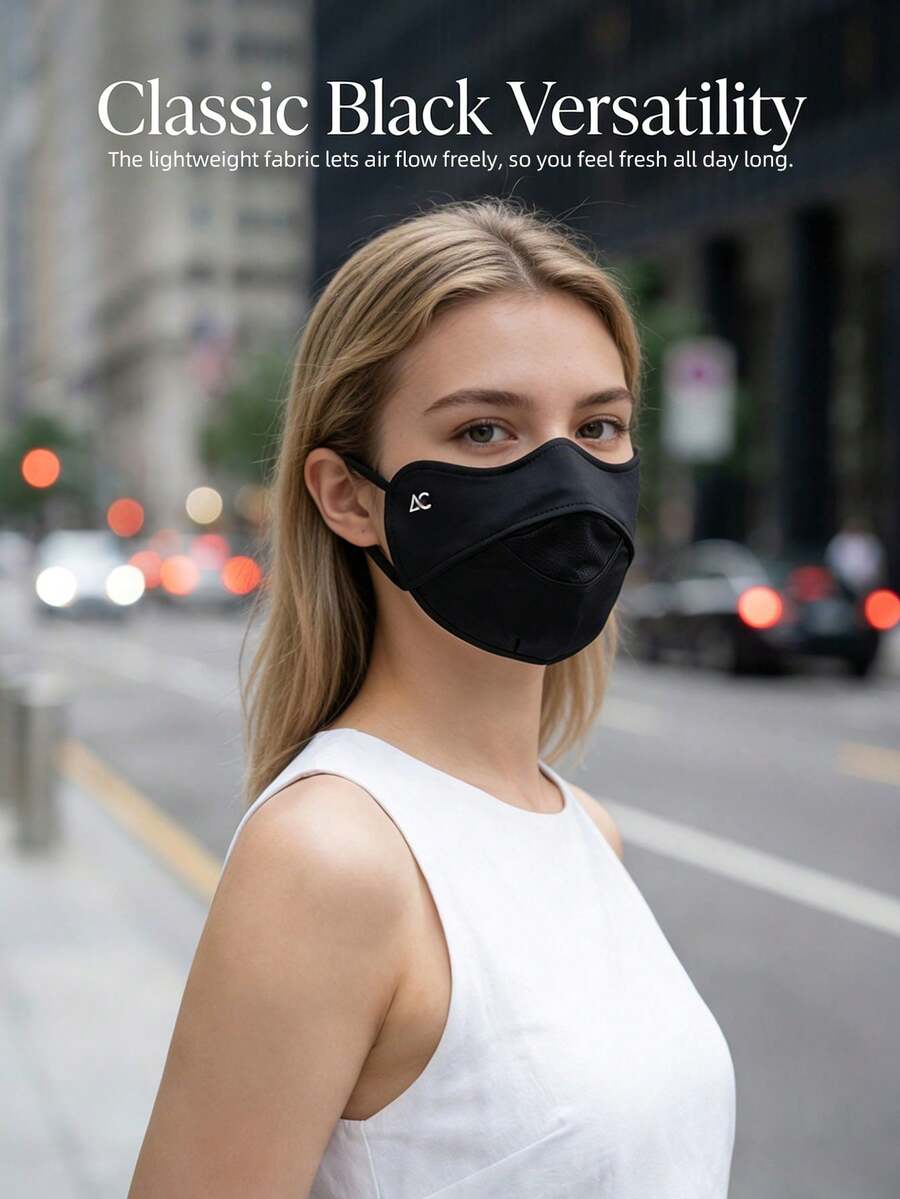 女士透气冰丝防晒面罩，户外运动防紫外线面罩，护眼，女士防风面罩，女士轻薄透气防晒面罩，骑行户外冰丝面罩，防紫外线，适合旅行和送礼 - 彩色 - 查看 1