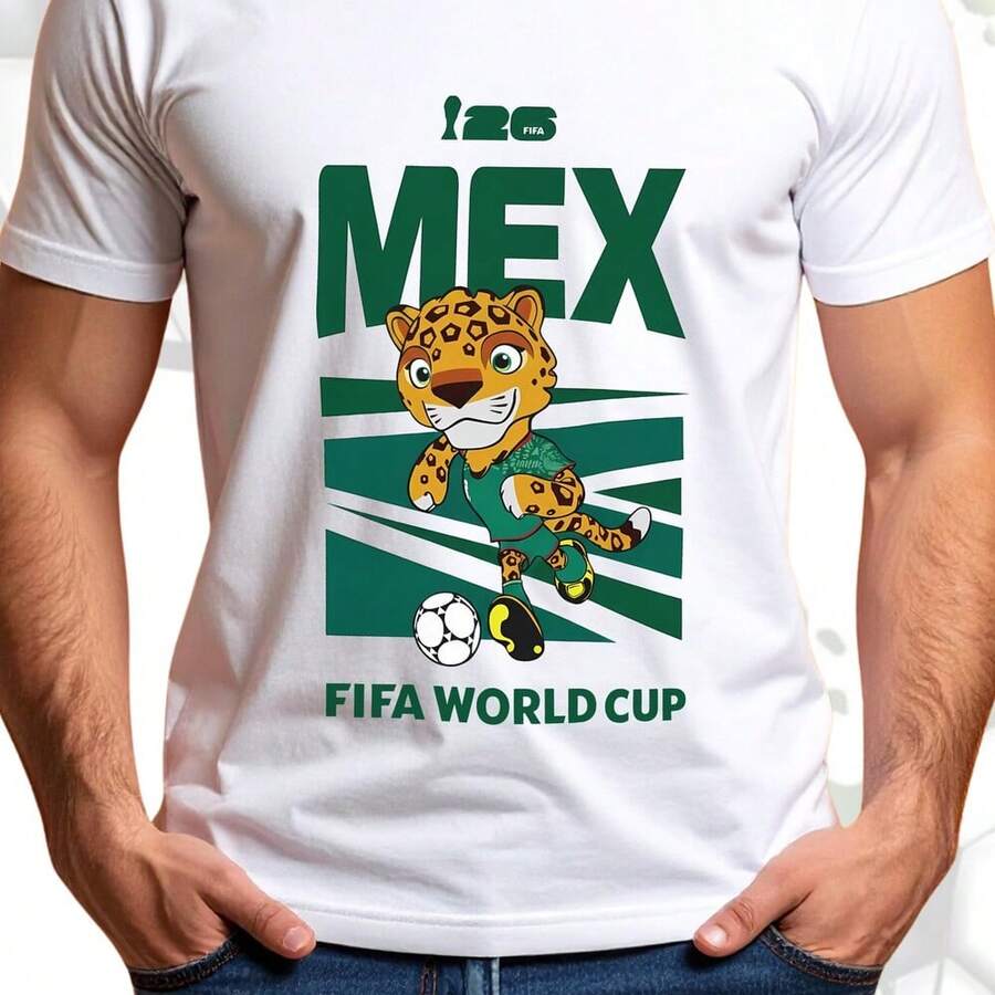 World Cup 2026 T-Shirt, USA Soccer Tee, World Cup 2026 Shirt, Canada Mexico USA Tee,Football Fan Gift, Sport Fan Tee,Mexico World Cup - 白色 - 查看 1
