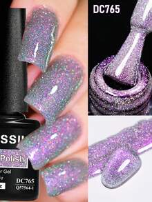 Mtssii 7ml Champagne Gold Sliver Reflective Nail Gel Polish Sparkling Shining Glitter Pink Red Color Nail Supplies Semi Permanent Soak Off UV Gel Varnish Sparkle Effect Nail Art Manicure - 彩色 - 查看 1