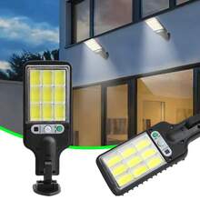 Bộ 1/2/4/8 đèn tường năng lượng mặt trời 9 ô 108 COB có cảm biến chuyển động/cảm biến ánh sáng thông minh, 3 chế độ sáng, đèn ngoài trời, pin sạc tích hợp 1200mAh, thích hợp cho cửa trước, sân, gara, lối đi, vườn và hiên nhà | Đèn năng lượng mặt trời | Vỏ nhựa bền, thích hợp trang trí cho đám cưới, Ngày Valentine, Ngày của Mẹ, tựu trường, Giáng sinh, Halloween. - màu đen - Xem 14