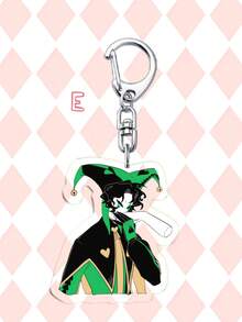 1pc/7pcs Acrylic Bizarre Circus Clown Keychain, Cute Anime Character Pendant, Anime The Freak Circus Keychain,Mobile Phone Charm & Phone Chain, Bag Accessory, Creative Fans Gift, Protective Film On Both Sides - Multicolor - View 7