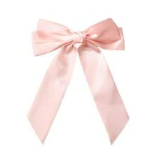 粉色超大蝴蝶结发夹，适合婚礼、派对和日常佩戴 - 粉色 - 查看 4