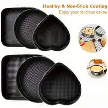 1pc 8-Inch Non-Stick Detachable Bottom Round Cake Mold, Non-Stick Baking Pan, Silicone Mold, Anti-Rust Oxidized Surface, Even Heating, Easy To Clean, Suitable For Electric Pressure Cooker, Microwave Oven, Oven, Air Fryer And Various Baking Tools, Baking And Pastries, Silicone Air Fryer Mold, Silicone Pastry Mold, Dumpling Extrusion - Multicolor a - View 8