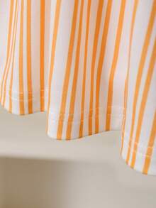 Bộ 3 món cho bé gái mùa hè: Váy cổ tròn tay ngắn kẻ sọc + Váy hoa + Váy xòe eo trơn. - Nhiều màu - Xem 8