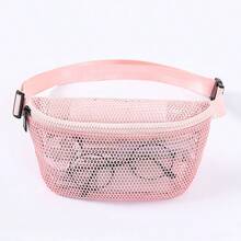 1 chiếc túi đựng đồ trang điểm thể thao ngoài trời bằng lưới đơn giản và thời trang, đa chức năng, có thể đeo chéo hoặc đeo hông. - Nhiều màu - Xem 10