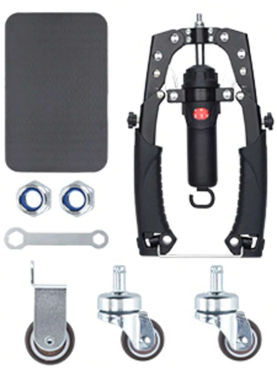 ABAHUB 1PC 可调节手臂和胸部训练器 - 22-440磅阻力家用胸部扩张器，用于肌肉训练 - 专业健身器材，5级阻力调节（男女通用/全身锻炼）