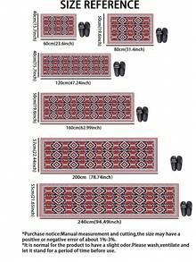 1pc Silicone Kitchen Mat, Featuring Classic Turkish Kilim/ Rug Pattern In Deep Navy Blue Background - Multicolor - View 3