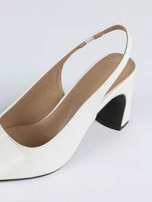 Women's Fashion PU Leather Office Shoes, Spring/Summer - White - View 8