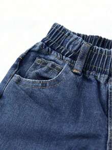 Disney Cars 95 - Lightning McQueen Pattern Baby Loose Straight Leg Jeans, Suitable For Spring And Summer Casual Vacation Country Bohemian Style Clothing, Beachwear, Western Street Style Clothing, Rave Party Jeans. - Navy Blue - View 5