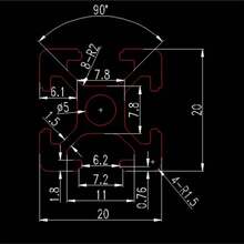 Riel lineal anodizado estándar europeo para impresora 3D, extrusión de aluminio 300, ranura 1-600,, plata y negro, 2020mm, 4 unidades QJYG - Negro 2020 - Ver 4