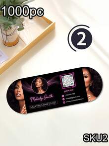 200/500/1000pcs Customized Photo Hairstylist Social Folding Business Card Template, Personalized Social Media Card, Personal Profile Display Folding Card With QR Code, Suitable For Influencers, Hair Brand Designers, Hair Salon Content Creators And Cosmetic Stores Promotional Cards, Foldable Business Cards For Online And Brand Promotion, Best Business Office Supplies, Personalized Gifts, Customized Business Cards - Multicolor - View 12