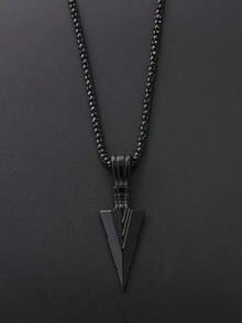 时尚男士箭头造型合金吊坠项链，朋克风饰品，送给男友的生日礼物，适合作为珠宝礼物和时尚造型配饰 - 彩色 - 查看 8