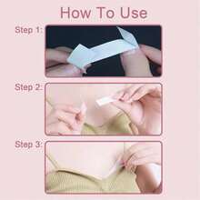 100 Pack Double Sided Tape For Clothes, Women Fashion Tape, Body Tape For Dresses, Fabric To Skin Tape To Keep Dress, Lingerie, Clothing, Hijab, Garment Stay In Place, Heavy Duty - 白色2 - 查看 5