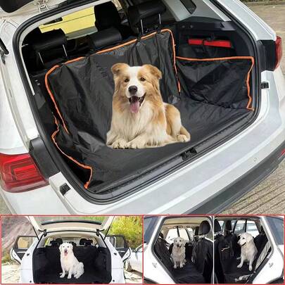 1 件装汽车宠物后备箱垫，全天候汽车后备箱垫，宠物友好型座椅套，耐用型货物垫，专为狗狗设计 – 适用于轿车、SUV 和卡车
