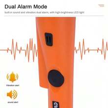High Sensitivity Metal Detector Probe With LED Light - 360° Search, Metal Detector Probe With Leather Case For Outdoor Treasure Hunting, Batteries Not Included - A - 查看 3