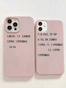 1pc Cute Solid Color Matte Large Hole Full Coverage TPU Shockproof Phone Case Compatible With Apple 17/16/15/14/13/12/11/XSMAX/X/XS/XR/7PLUS/8PLUS/7/8 - 1pc - 查看 7