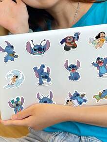 Disney 迪士尼 51 片装《星际宝贝》夏威夷夏日海岸度假趣味涂鸦贴纸，可爱卡通图案，适用于水瓶、日记本、电脑、滑板、冰箱、摩托车、笔记本、计划本等，适合成人、家庭、返校季、派对、生日等场合，可作为礼物或装饰品。 - 1 - 查看 7