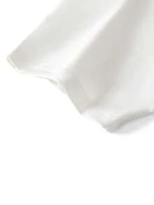 Women's Casual Off-Shoulder T-Shirt With Love And Kiss Graphic, Short Sleeve, Stretchy Polyester Fabric, Regular Fit - White - View 7