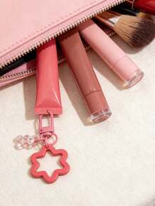 1pc 0.51oz Stylish Lip Tube With A Slanted Mouth, Refillable Cosmetic Container, Squeeze-Type Dispensing Bottle, Lip Gloss Keychain, Cute Women'S Keychain, Beauty Tool, Lipstick Bag Charm, Featuring A Star Pendant And A Bear Pendant Lip Gloss Tube - A Squeeze Empty Soft Tube With A Twist Cap For Lip Gloss,Lip Balm,Gift Giving,Personal Beauty Storage,Valentine'S Day Gift, Mother'S Day Gift,Travel - Multicolor - View 8