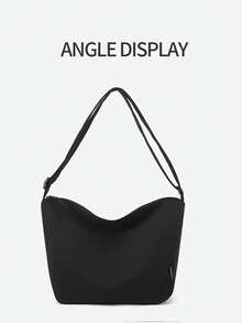 1pc New Casual Nylon Shoulder Tote Bag, Unisex Design, Minimalist, Large Capacity, Commuter Crossbody Bag - Multicolor - View 9