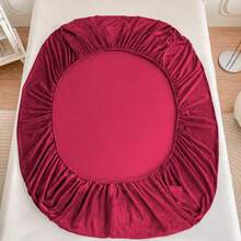 King Size Fleece Sheet Set Measuring 260x230cm. Softness And Comfort. - 葡萄酒 - 查看 3