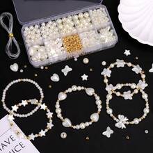 900pcs Acrylic Bead Set, Includes Star, Heart, Bowknot Designs, Suitable For DIY Jewelry Making, Crafts, And Phone Charms - WW-1 - View 8