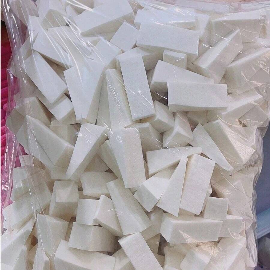 10pcs Makeup Sponge Wedges, Smooth Application, Mini Multi-Faceted Gradient Nail Art Soft Sponges, Ombre Nail Art Tools (White), Nail Art Supplies, Nail Art Tools, Nail Art Tools, Back To School, Nail Art, Nail Art Tools (For Fake Nails), Nail Care Tools - White - View 1