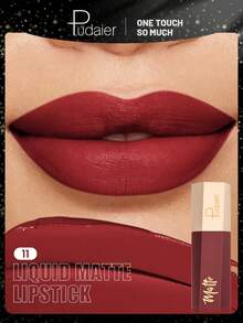 Pudaier 1pc Soft Velvet Matte Lipstick, Waterproof Long-Lasting, Suitable For All Skin Types - 11 - View 1