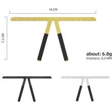 1pc Metal Eyebrow Ruler Tool, 3-Point Positioning Balanced Eyebrow Shaper With 9 Eyebrow Shapes, Microblading Eyebrow Measuring Ruler, Eyebrow Embroidery Positioning Tool - Multicolor - View 6