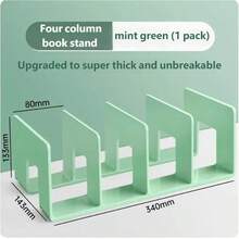 Macaron Style Minimalist Desktop Book Stand, Student Reading Storage Rack, Acrylic 4-Slot Office Book Holder - Macaron Bookend - View 7