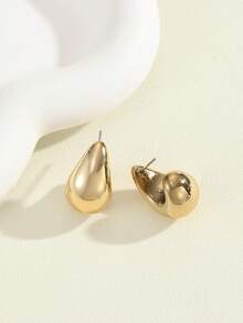 3对时尚优雅水滴形银色耳环，适合女性日常佩戴、约会、派对和日常搭配。 - 彩色 - 查看 6