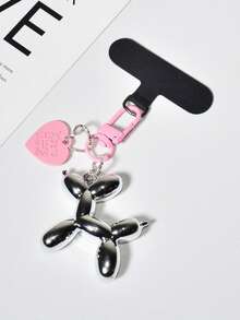 一套奢华小众设计水钻手机防丢腕带，精致时尚全水钻手提短挂链，果冻气球狗手机情侣吊坠，高端创意可爱包包钥匙扣挂件 - 彩色 - 查看 18