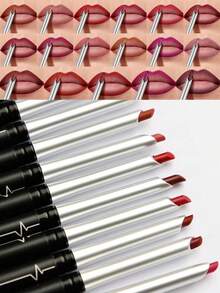 Pudaier 1 pieza Delineador de labios, resistente al agua y de larga duración, textura suave y suave, contorno perfecto de labios, adecuado para todos los tonos de piel, regalo ideal para festival de música, fiesta y Día de San Valentín - 08 - Ver 4