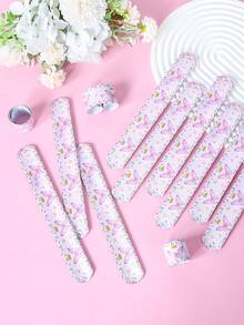 12个粉色蝴蝶主题生日派对塑料手环，粉色蝴蝶主题生日派对装饰，女宝宝迎婴派对装饰，一周岁生日派对装饰，性别揭晓派对用品，迎婴派对回礼，手工工艺品，女宝宝派对用品，一周岁生日派对装饰，粉色生日装饰，粉色蝴蝶装饰 - 粉紅色蝴蝶 - 查看 4