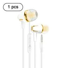 有线耳机，3.5mm接口，入耳式低音立体声耳机，带麦克风和音量控制，适合游戏 - 查看 26