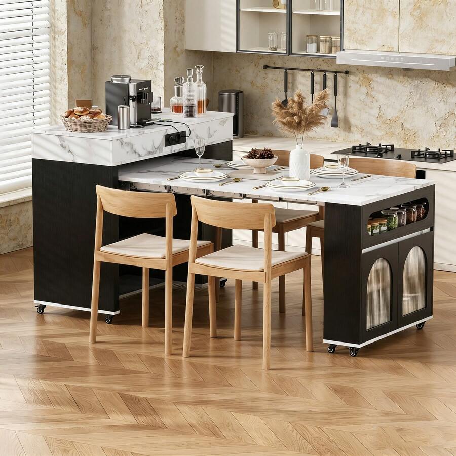 Dining Tables - Black + MDF-1 - View 1