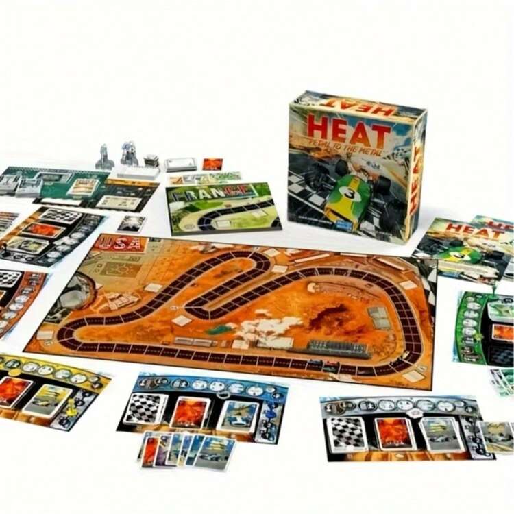 Heat: Pedal To The Metal - Strategic F Ormula 1 Racing Board Game, 1-6 Players, Retro 60s F1 Theme, Perfect For Racing Fans & Strategy Enthusiasts - Multicolor - View 10
