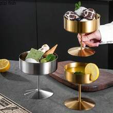 1pc Ins Style Stainless Steel Ice Cream Cup, Pudding Cup, High Stem Dessert Cup, Cold Drink & Juice Cup - Multicolor - View 9