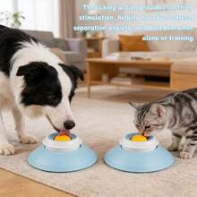 Dog Lick Bowl,Dog Lick Toy For Dogs & Cats With Non-Slip Base,Dog Licking Bowl With Ball,Dog Licking Toys For Dogs With Anxiety,Slow Feed Liquid Dog Bowl For Liquid & Soft Food(Yellow) - màu xanh da trời - Xem 3